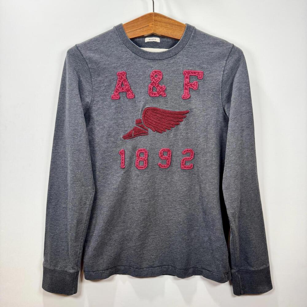 VTG Y2K Abercrombie & Fitch Muscle Long Sleeve Graphic T-Shirt - M